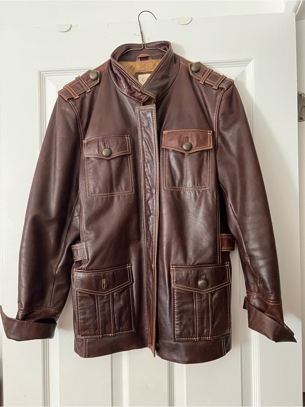 CMM Canada Genuine Leather Jacket Men’s XL – Missing Sleeve Buttons